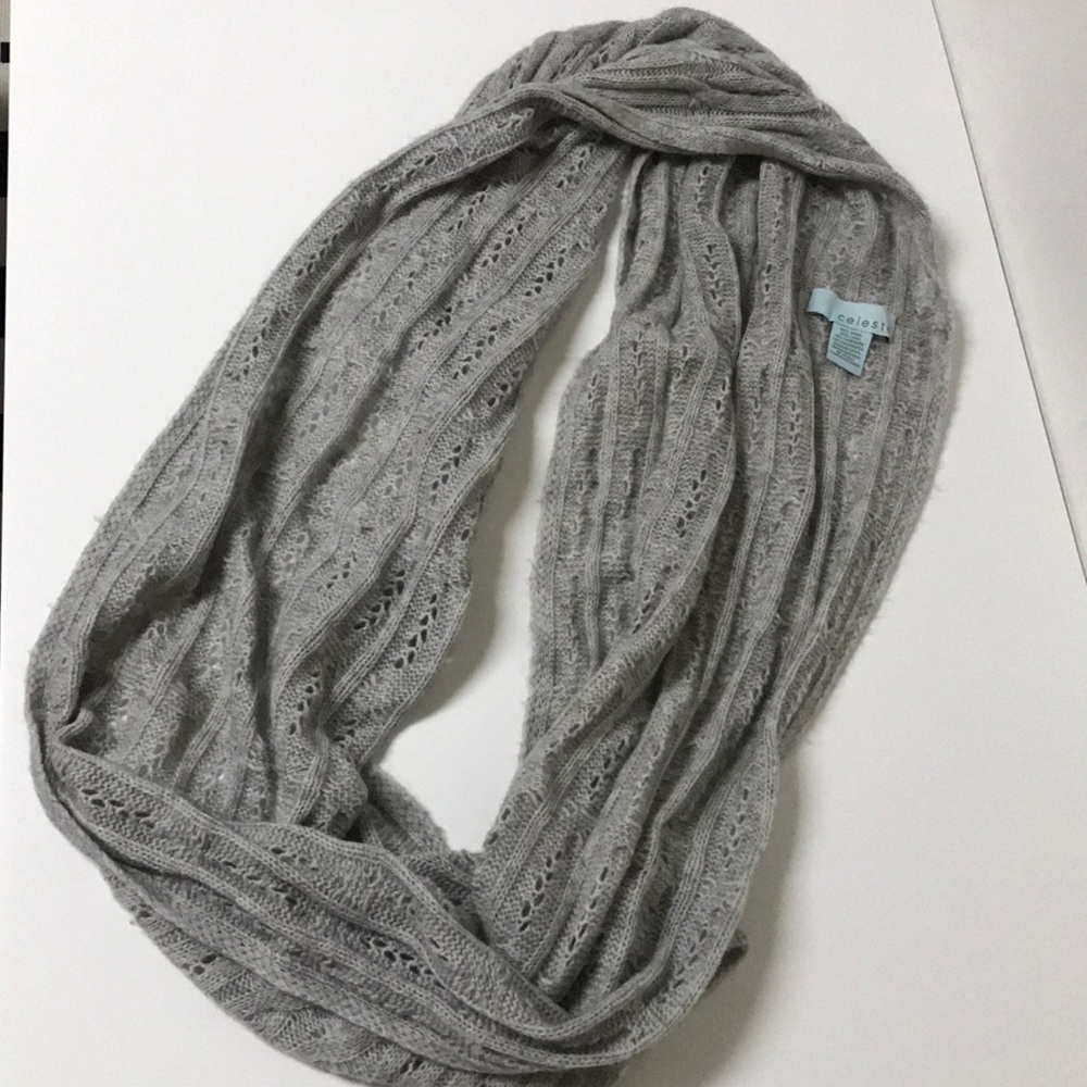 Celeste Gray Infinity Scarf